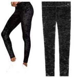 PINK Victorias Secret Ultimate Women XS Green Crushed Velvet Mid Rise Legging